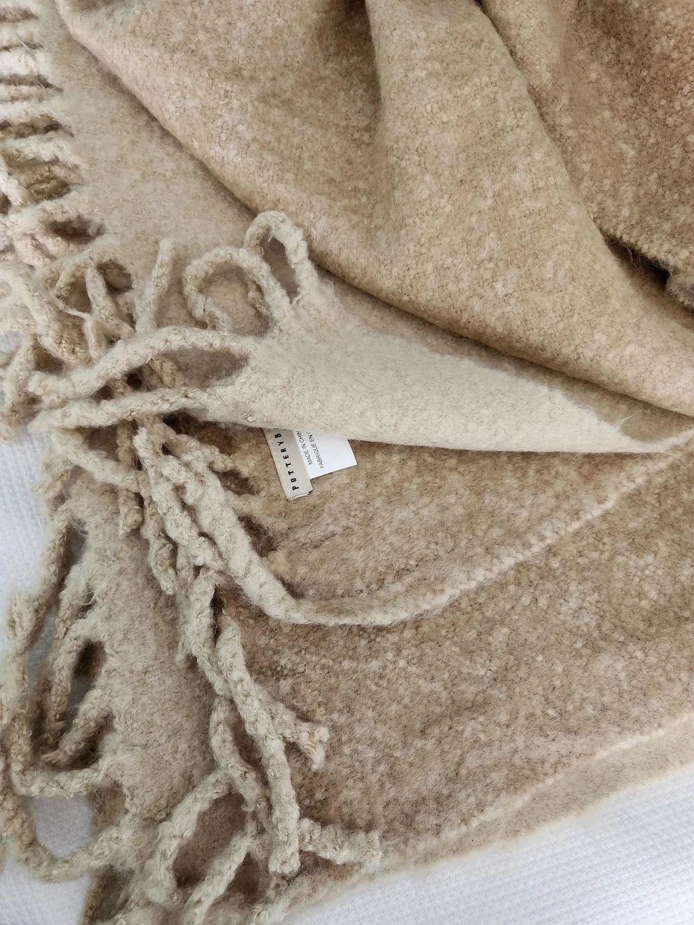 Pottery Barn Acrylic Throw Blanket - Beige Taupe